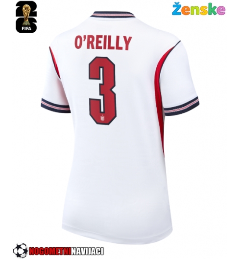 Ženske Nogometnih dresov Anglija Nico O'Reilly #3 Domači SP 2026 Kratki rokavi Ženske Nogometnih dresov Anglija Nico O'Reilly #3 Domači SP 2026 Kratki rokavi